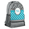 Dots & Zebra Large Backpack - Gray - Angled View