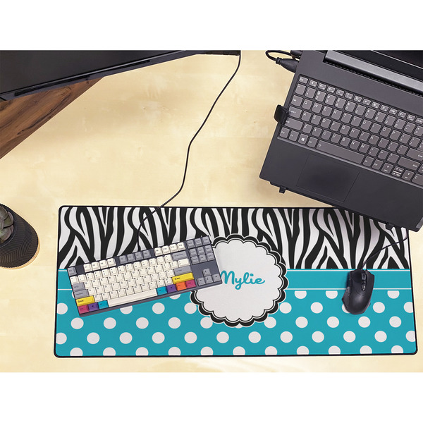 Dots & Zebra Large Gaming Mats - LIFESTYLE