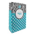 Dots & Zebra Large Gift Bag (Personalized)