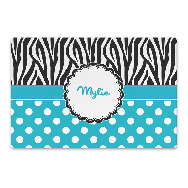 Custom Dots & Zebra Large Rectangle Car Magnet (Personalized)