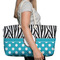 Dots & Zebra Large Rope Tote Bag - In Context View