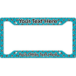 Dots & Zebra License Plate Frame - Style A (Personalized)
