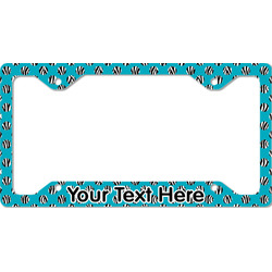 Dots & Zebra License Plate Frame - Style C (Personalized)