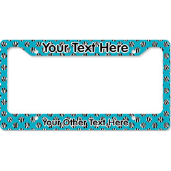 Dots & Zebra License Plate Frame - Style B (Personalized)