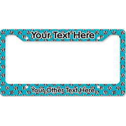 Dots & Zebra License Plate Frame - Style B (Personalized)