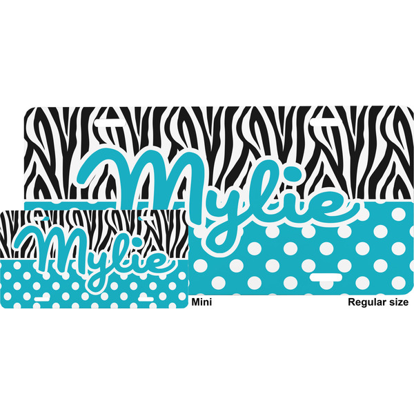 Dots & Zebra License Plate (Sizes)