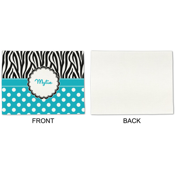 Dots & Zebra Linen Placemat - APPROVAL Single (single sided)