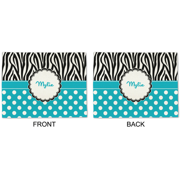 Dots & Zebra Linen Placemat - APPROVAL (double sided)