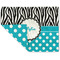 Dots & Zebra Linen Placemat - Folded Corner (double side)