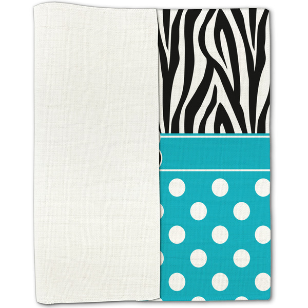 Dots & Zebra Linen Placemat - Folded Half