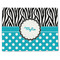 Dots & Zebra Linen Placemat - Front