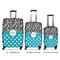 Dots & Zebra Luggage Bags all sizes - With Handle