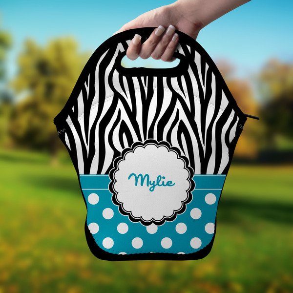Dots & Zebra Lunch Bag - Hand