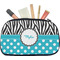 Dots & Zebra Makeup / Cosmetic Bag - Medium (Personalized)
