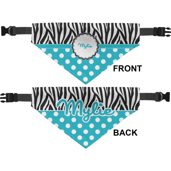 Dots & Zebra Medium Dog Bandana Approval