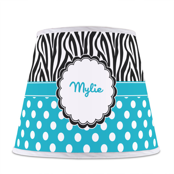 Dots & Zebra Poly Film Empire Lampshade - Front View