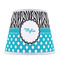 Dots & Zebra Poly Film Empire Lampshade - Front View