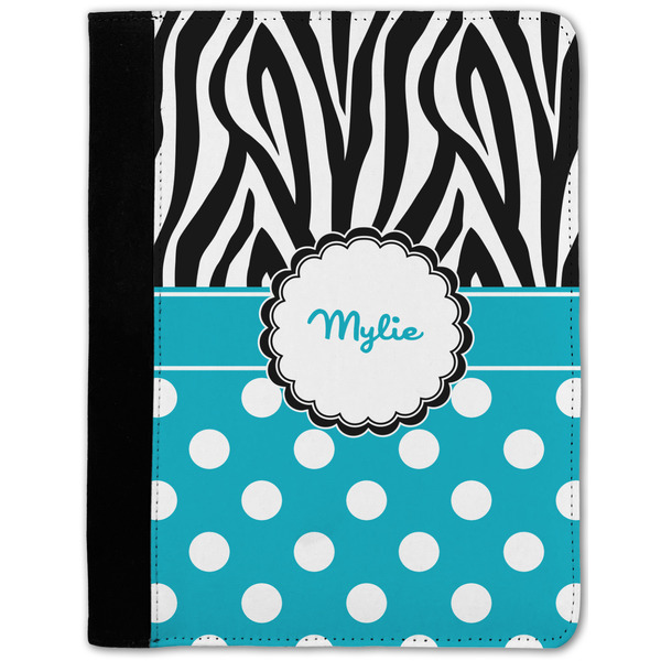 Custom Dots & Zebra Notebook Padfolio w/ Name or Text