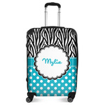 Dots & Zebra Suitcase - 24" Medium - Checked (Personalized)
