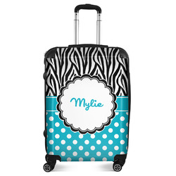 Dots & Zebra Suitcase - 24" Medium - Checked (Personalized)