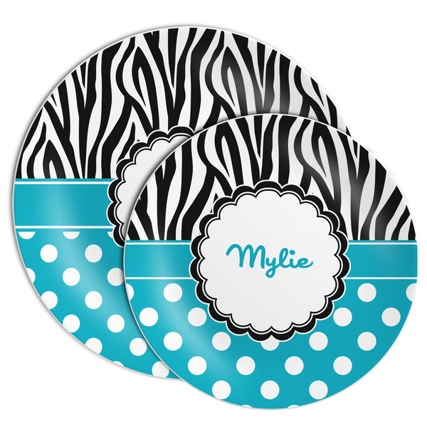 Dots & Zebra Melamine Plates - PARENT/MAIN
