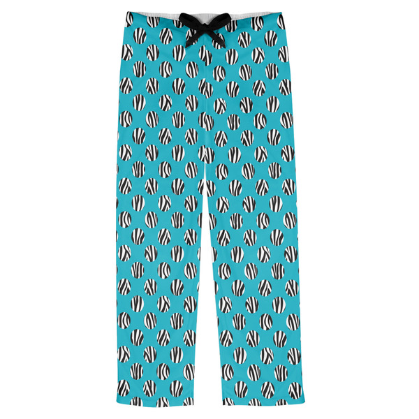 Custom Dots & Zebra Mens Pajama Pants - L