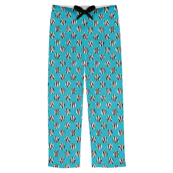 Custom Dots & Zebra Mens Pajama Pants - S