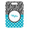 Dots & Zebra Metal Luggage Tag - Front Without Strap