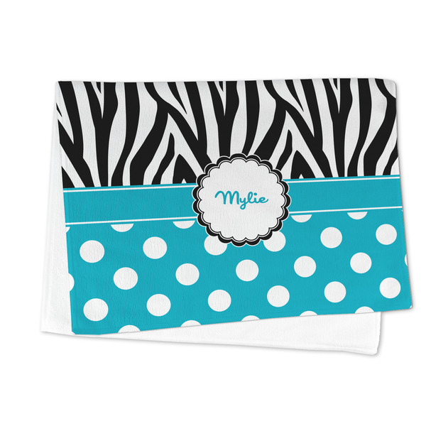 Dots & Zebra Microfiber Dish Towel - FOLDED HALF