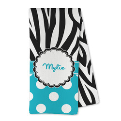 Dots & Zebra Kitchen Towel - Microfiber (Personalized)
