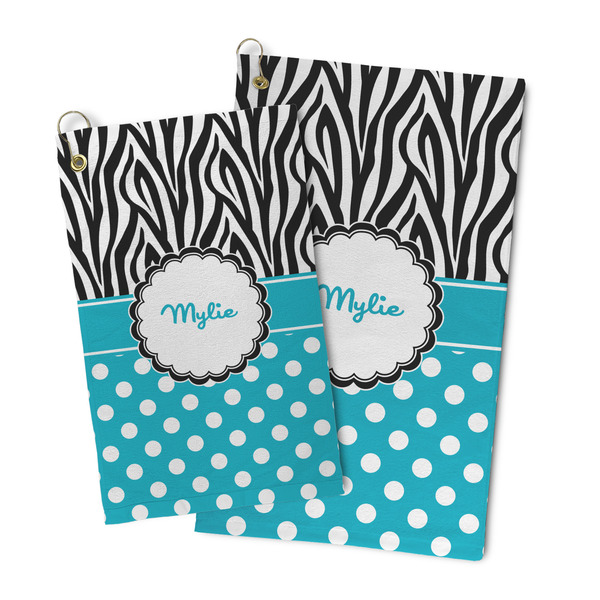 Dots & Zebra Microfiber Golf Towel - PARENT/MAIN