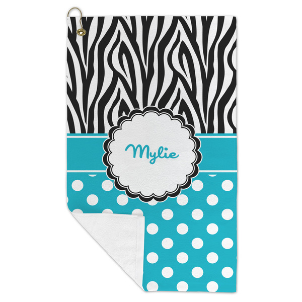 Dots & Zebra Microfiber Golf Towels - FOLD