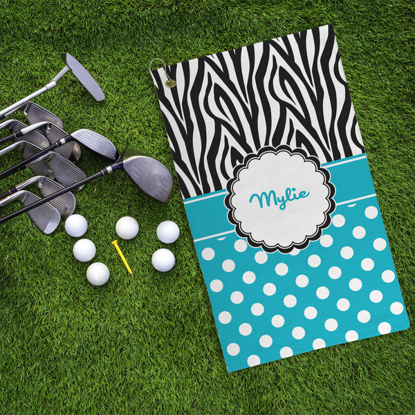 Dots & Zebra Microfiber Golf Towels - LIFESTYLE