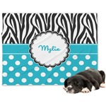 Dots & Zebra Dog Blanket - Large (Personalized)