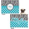 Dots & Zebra Microfleece Dog Blanket - Regular - Front & Back