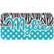 Dots & Zebra Mini Bicycle License Plate - Two Holes