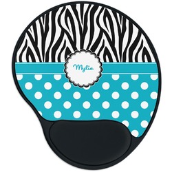 Dots & Zebra Mouse Pad with Wrist Support