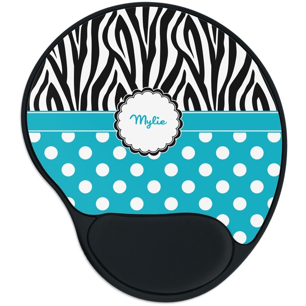 Custom Dots & Zebra Mouse Pad with Wrist Support