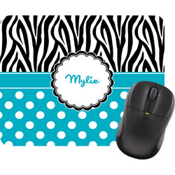 Dots & Zebra Rectangular Mouse Pad (Personalized)