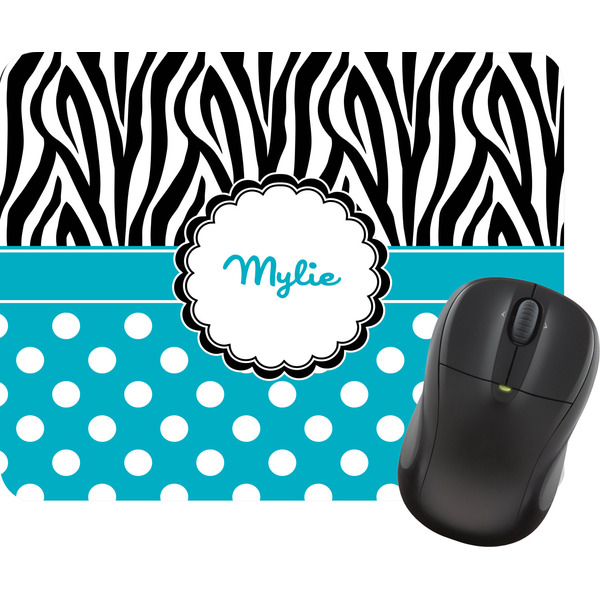 Custom Dots & Zebra Rectangular Mouse Pad (Personalized)