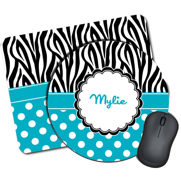 Custom Dots & Zebra Mouse Pad (Personalized)