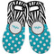 Dots & Zebra Neoprene Oven Mitts - Set of 2 w/ Name or Text