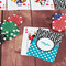 Dots & Zebra On Table with Poker Chips