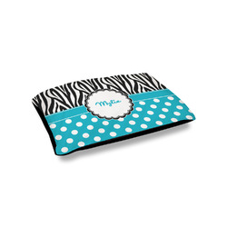 Dots & Zebra Outdoor Dog Bed - Small (Personalized)