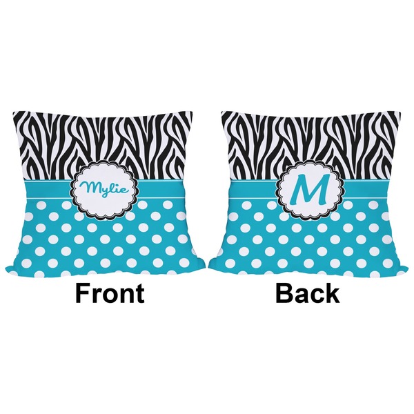 Dots & Zebra Outdoor Pillow - 18x18