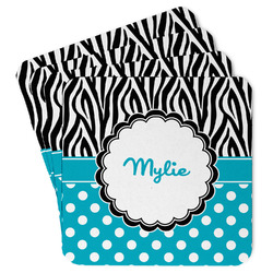 Dots & Zebra Paper Coasters (Personalized)