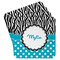 Dots & Zebra Paper Coasters - Front/Main