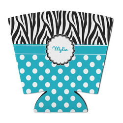 Dots & Zebra Party Cup Sleeve - with Bottom (Personalized)