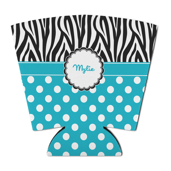 Dots & Zebra Party Cup Sleeves - with bottom - FRONT