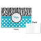 Dots & Zebra Disposable Paper Placemat - Front & Back